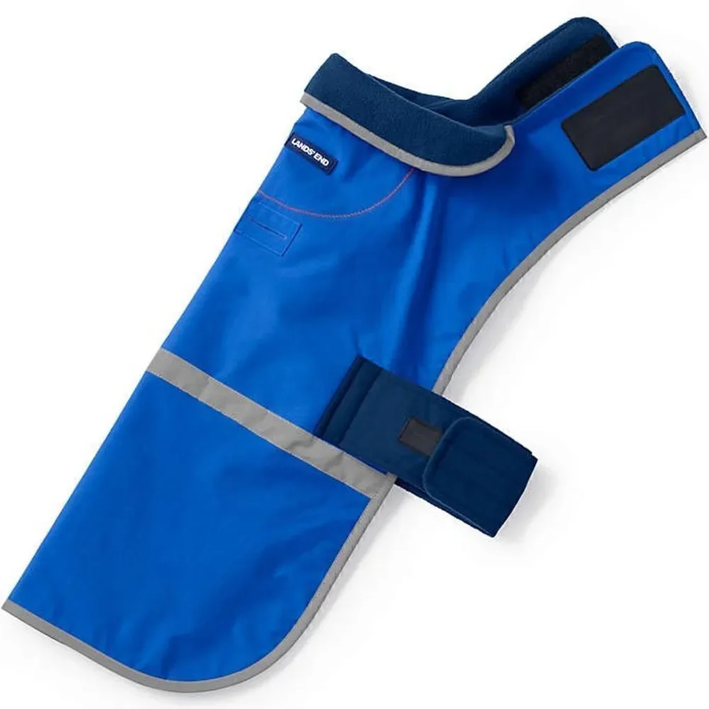 Land’s End Dog solid squall jacket adjustable royal cobalt color block Various